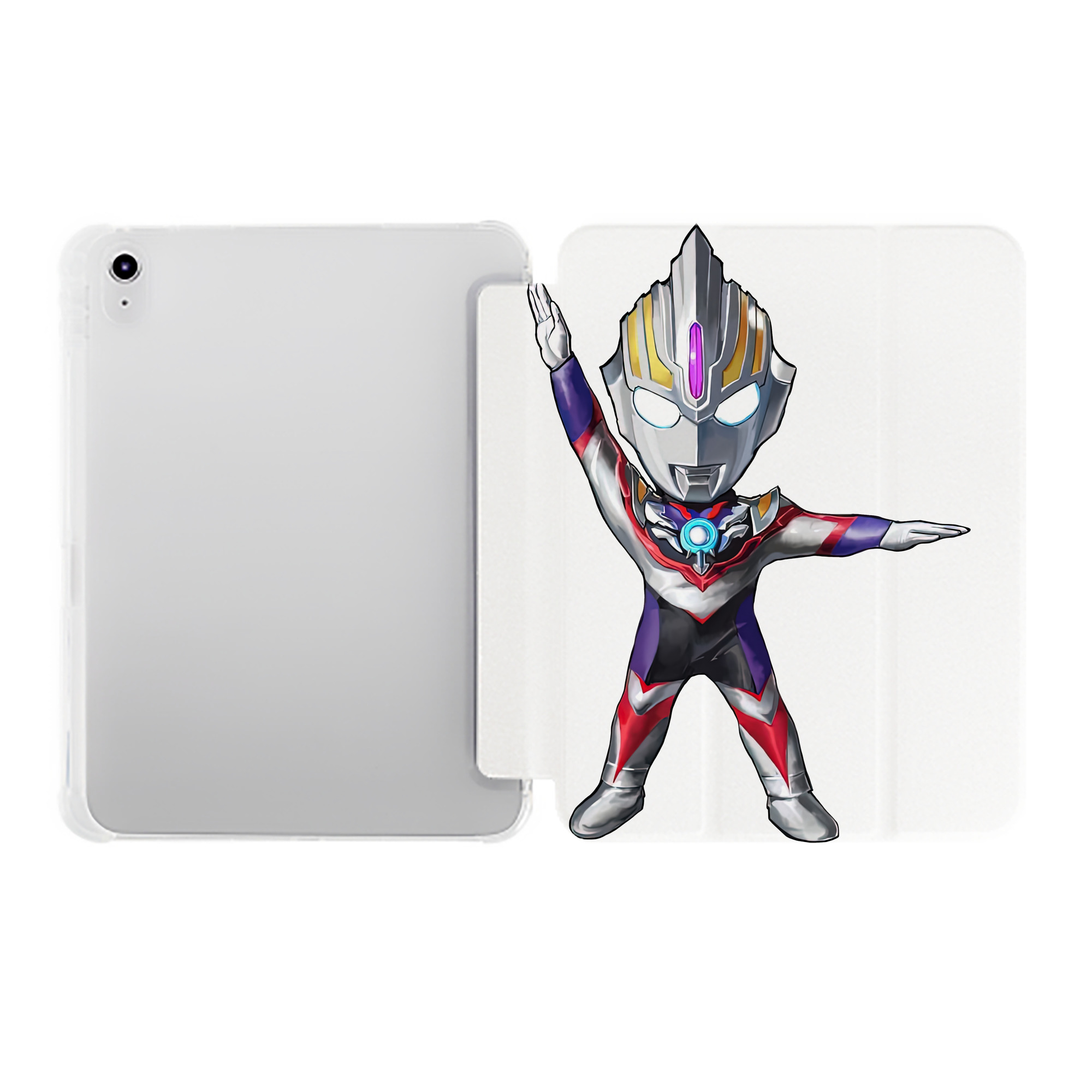 （画像用） ウルトラマン Ultraman IPad ケース ペン収納付き 三つ折りスタンド PUレザー×シリコン 対応機種9.5/10.5/10.9インチ